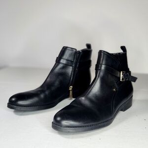 TOMMY HILFIGER Black Boots With Buckle And Strap In Black (8.5)